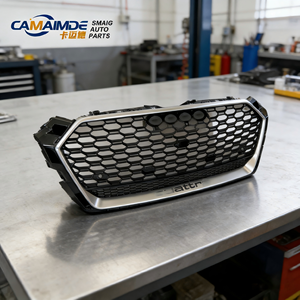 กระจังหน้าพลาสติกดัดแปลง Camaimde สำหรับรถยนต์ Audi A5 S5 RS5 Q5 RSQ5 รุ่นต่างๆ - ชิ้นส่วนดัดแปลง/อัพเกรด กระจังหน้า A5 กรอบสีนิกเกิลเพิร์ล - Product Image 5