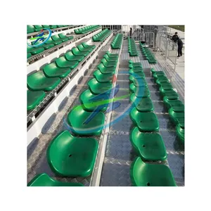 กีฬาฟุตบอลทีมเก้าอี้พลาสติกกลางแจ้งป้องกันรังสียูวีที่นั่งสนามกีฬา