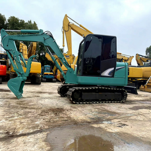 Mini-excavatrice d'occasion CE/EPA, mini-excavatrice Kobelco SK60-8, mini-excavatrice de 6 tonnes avec chenilles en caoutchouc et pince hydraulique. - Product Image 1