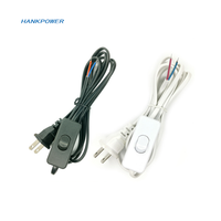 Kabel Daya Saklar Eropa 2 Pin Colokan EU Lampu Kabel Daya AC Dengan Saklar On/Off