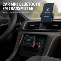 Chargeur de voiture Bluetooth, lecteur de musique MP3 Bluetooth pour voiture, transmetteur FM mains libres, chargeur de téléphone double USB
