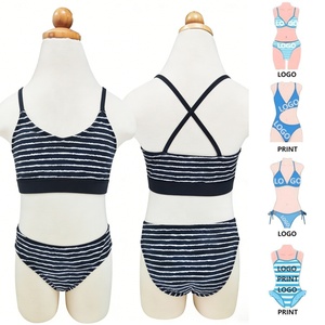 Traje <span class=keywords><strong>de</strong></span> Baño <span class=keywords><strong>de</strong></span> Dos Piezas para Niñas con Diseño <span class=keywords><strong>de</strong></span> Rayas Cruzadas <span class=keywords><strong>en</strong></span> <span class=keywords><strong>la</strong></span> <span class=keywords><strong>Espalda</strong></span>, <span class=keywords><strong>de</strong></span> Secado Rápido y Transpirable, Ideal para Vacaciones <span class=keywords><strong>en</strong></span> <span class=keywords><strong>la</strong></span> <span class=keywords><strong>Playa</strong></span> - Product Image 1