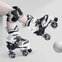 Patins à roulettes ajustables pour enfants, mignons, avec des roues lumineuses en PU 82A, patins à roulettes quad pour les sports de plein air, garçons, filles, enfants