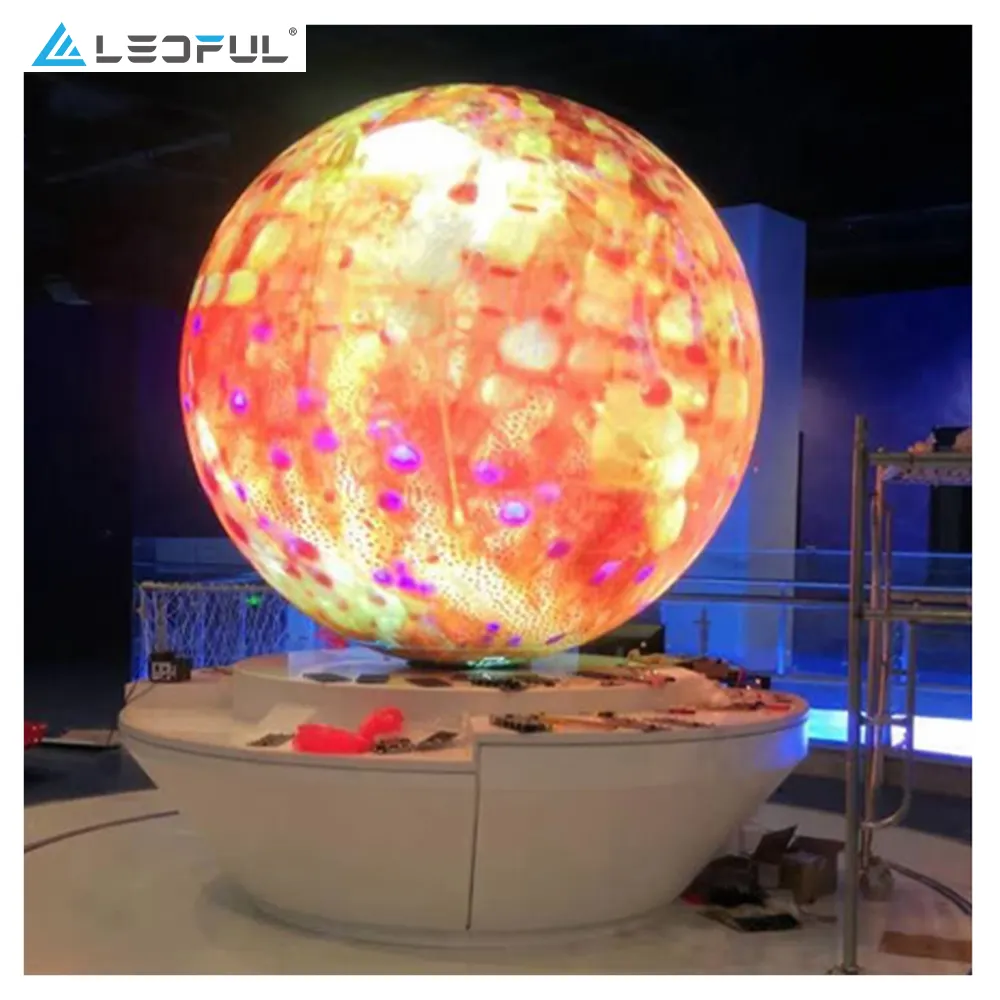 New Product Hot Sale Outdoor Indoor Flexible Round Ball Led Screen Display