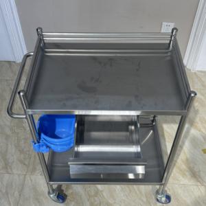 चिकित्सा बहुक्रियाशील उच्च गुणवत्ता वाले स्टेनलेस स्टील कार्ट ट्रॉली अस्पताल उपयोग - Product Image 3