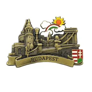 定制标志建筑3D布达佩斯匈牙利纪念品金属冰箱贴