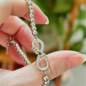 Infinite Loop love Heart Beaded <b>Bracelet</b> for Women Zircon Letter <b>Bracelet</b> Best Friend Gift Mom <b>Sister</b> Letter Charm <b>Bracelet</b> - Product Image 2