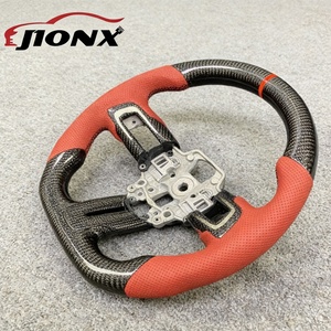 Vente directe d'usine, fibre de carbone pour <span class=keywords><strong>Ford</strong></span> <span class=keywords><strong>Mustang</strong></span> <span class=keywords><strong>GT</strong></span> <span class=keywords><strong>2015</strong></span> 2017 2018 2019 2022, volant en cuir perforé personnalisé - Product Image 2