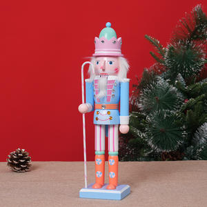 Casse-noisette en bois artisanal <span class=keywords><strong>soldat</strong></span> ornement bonbons série poupée jouet pour bureau à domicile cadeau de noël Statues décoratives - Product Image 4