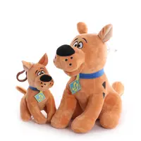 लोकप्रिय कार्टून चरित्र भरवां पशु स्कूबी-डू कुत्ते आलीशान चाबी का गुच्छा खिलौना
