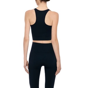 Custom Designed Quick Dry Compression Yoga Tank <b>Tops</b> Women New Arrival Breathable Athletic Front Logo Plus Size Included 100% - Product Image 3