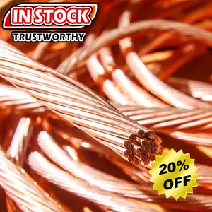 Fournisseur d'or 97.8% Ferraille de fil de cuivre armature 99% Ferraille de fil de cuivre nu