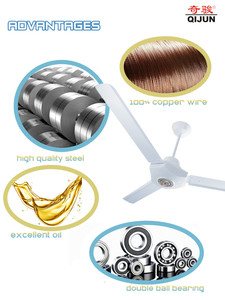 Ramco Shami 56-60 Polegada Oscilante AC Ventilador de Teto Elétrico Durável Motor Pesado para Uso Doméstico na Jordânia e Iraque Material metálico - Product Image 3