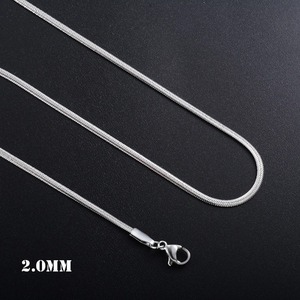 Yadreva Chaîne Serpent Plate en Acier Inoxydable Fin 1.0mm/2.0mm, Maillons Simples, Ne Ternit Pas, Accessoires de Bijoux - Product Image 6