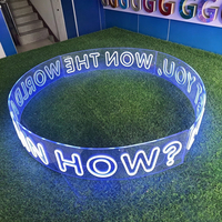 Letrero LED de Neón Redondo Personalizado, Luz Circular Colgante con Logotipo para Negocios, Letrero de Neón Flexible LED para Decoración de Bares, Clubes, Fiestas y Eventos
