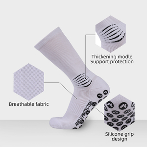 Calcetines de Fútbol Antideslizantes con Logotipo Personalizado, Medias de Compresión para Piernas sin Pie, Soporte para Pantorrillas Deportivas, Agarre Inferior - Product Image 3