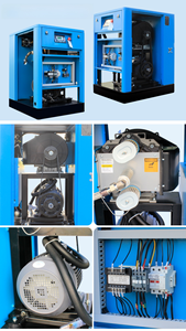 Tragbare 20 PS/15kW 8 bar 2, 2 M3/min Energie sparende effiziente geräuscharme Schraube Luft kompressor Scroll Rotations gas Luft trockner Motor Luft - Product Image 2