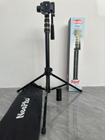 NeePho NP-2688 Tripod Kamera Portabel & Tongsis 2-in-1, Penyangga Siaran Langsung yang Dapat Diperpanjang untuk Smartphone, DSLR