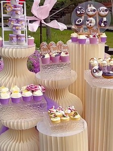 Hiện đại tối giản Acrylic Vòng bánh đứng cho đám cưới sự kiện hiển thị bệ - Product Image 3