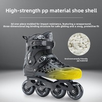 Patins à roulettes ZHOYA Freestyle Slalom Rockered avec cadre en aluminium CNC, roues en PU 90A, double boucle, roulements de précision