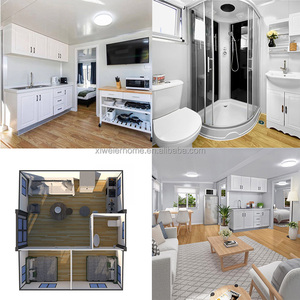 Maison conteneur <span class=keywords><strong>de</strong></span> luxe extensible 20/40 pieds avec 3 chambres, unité <span class=keywords><strong>de</strong></span> terrasse mobile pliable pour hôtel/maison, résistante aux tremblements <span class=keywords><strong>de</strong></span> terre et au vent - Product Image 4