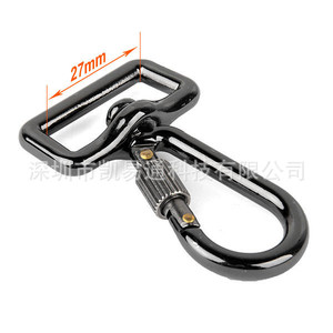 <b>Camera</b> Strap Carabiner Hook Black Metal D Ring For <b>Camera</b> <b>Bag</b> Attachment - Product Image 2