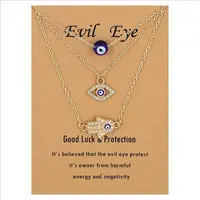 Turkey Evil Eye Pendant Necklace with Card