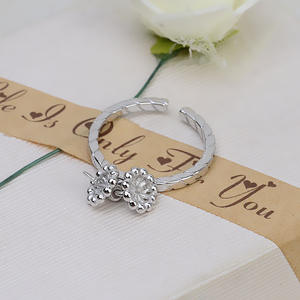 Personalized S925 <b>Silver</b> Double <b>Bead</b> Open Mouth Ring for Women 8-9 Pearl Jewelry DIY Accessories Empty Holder 232 Fashion Rings - Product Image 4