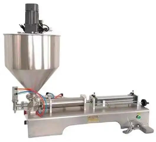 G1WG 100-1000 ml Cream Filling Machine With Mixing And Heating Shampoo Chocolate Paste Filler