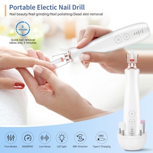 Mini perceuse à ongles UV sans fil 2023 rechargeable, sans balais, portable, en acier inoxydable, forme baril, outil de beauté pour nail art - Product Image 4