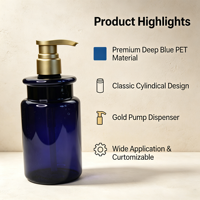 Botol Sampel Lotion dan Hydrosol Biru 100ml dan 150ml dengan Tutup Kayu