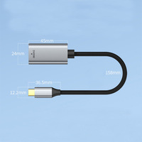 Adaptor Tipe-C ke DP 8K 60Hz USB-C ke DP Konverter Male ke Female Kabel Displayport Audio Video untuk Macbook Laptop PC Komputer