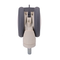 Roulettes pivotantes silencieuses TPR de 5 pouces pour mobilier médical et lit d'hôpital, à usage moyen, avec double frein