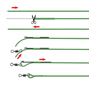 Hirisi <span class=keywords><strong>Camo</strong></span> Flex Leadcore Ligne de pêche à la carpe 35LB 7M Multicolore Ligne tressée coulante pour la pêche à la carpe en lac et en rivière - Product Image 6