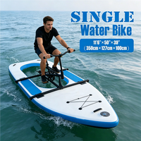 Vélo aquatique gonflable en PVC Drop Stitch, monoplace, stable, flottant, avec pédale intégrée à grande ouverture, pour divertissement en parc aquatique