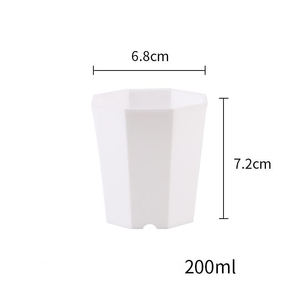 <span class=keywords><strong>Maceta</strong></span> de plástico octogonal pequeña blanca, <span class=keywords><strong>maceta</strong></span> de piedra carnosa transpirable gruesa, nuevo diseño para el cultivo de flores y plantas - Product Image 2