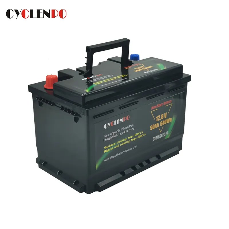 Batteria per auto agli ioni di litio cyclenpo 12v 50ah