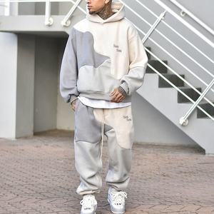 Custom 380 Gsm Tracksuit Heavyweight <strong>Cut</strong> <strong>and</strong> <strong>Sew</strong> Tracksuit for Men Patchwork Sweatsuit <strong>Hoodie</strong> <strong>and</strong> Sweatpants Set - Product Image 2