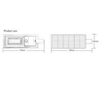 Lampadaire solaire intégré tout-en-un personnalisé en gros avec alimentation CC 80W 120W 200W IP65