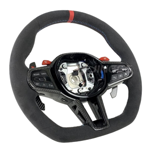 Volante de Coche de Cuero y Alcántara para <span class=keywords><strong>BMW</strong></span> M3 M5 G80 M4 G82 G01 X4 G02 X5 G05 X6 G06 G11 G12 G20 G30 Z4 G29 M340i F30 E90 - Product Image 5