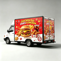 Film vinyle autocollant pour carrosserie de food truck, PVC imperméable anti-UV, amovible, autocollants graphiques pour véhicules utilitaires