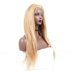Russe <span class=keywords><strong>Cheveux</strong></span> Raides Couleur #27 <span class=keywords><strong>Miel</strong></span> Blonde Avant De Lacet Perruques De <span class=keywords><strong>Cheveux</strong></span> Humains - Product Image 5