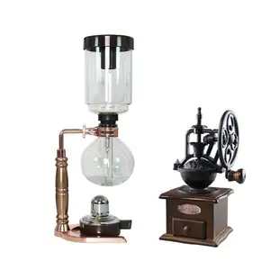 Glass Siphon Coffee Maker Set Homebrew Siphon Pot Coffee Brewing Utensil Kit