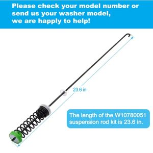 Arandela de suspensión W10780051 para piezas de electrodomésticos de lavandería Varillas de suspensión - Product Image 4