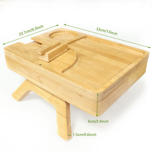 Vente chaude bambou 360 degrés <span class=keywords><strong>pivotant</strong></span> canapé accoudoir canapé <span class=keywords><strong>plateau</strong></span> <span class=keywords><strong>table</strong></span> avec canapé bras porte-gobelet - Product Image 6