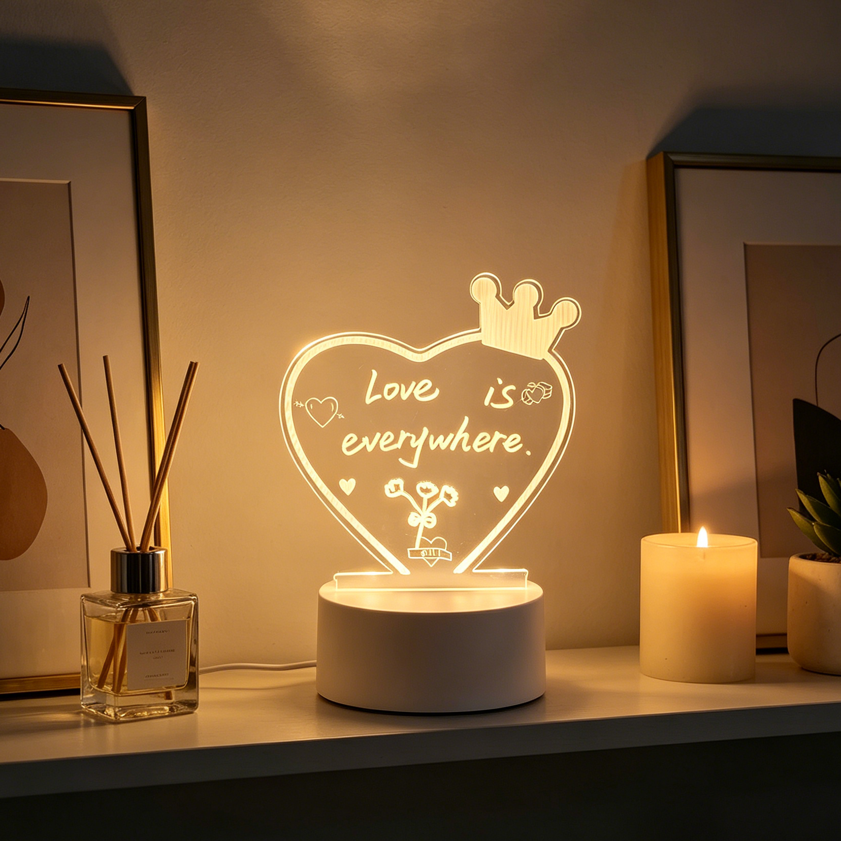 Tricolor Circular board stars night light