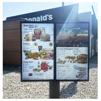 Écran de menu à affichage extérieur Lecteur numérique à travers les cartes de menu Système de signalisation numérique LCD Drive Thru pour restaurant