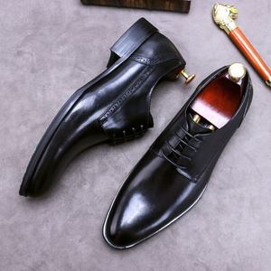 Zapatos de Hombre de Cuero al por Mayor para Vestir Formal, Estilo Británico con Cordones, Tendencia Retro, Zapatos Derby - Product Image 6