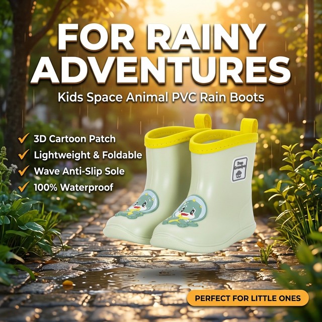 Custom Logo Toddler PVC Rain Boots Lightweight Waterproof Anti Slip Mid Calf Children Gumboots Kids Outdoor Footwear