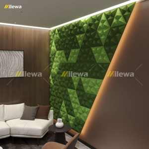 แผงอะคูสติกสี่เหลี่ยมสำหรับสตูดิโอแผงอะคูสติกทำจากโพลีเอสเตอร์ตกแต่ง3D อะคูสติกแบบฝาครอบรูปทรงสำหรับสตูดิโอ - Product Image 1